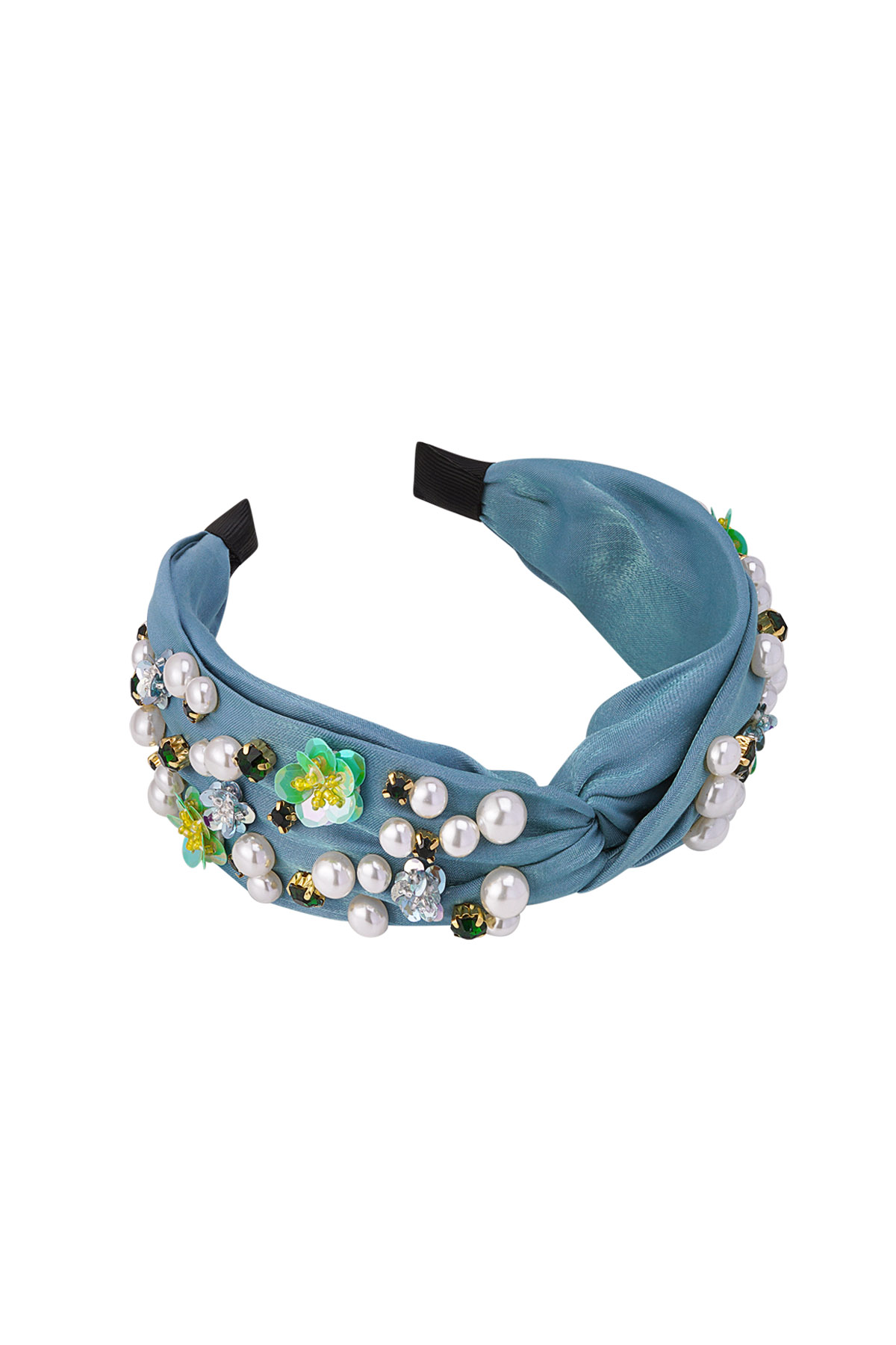 Haarband Perlen &amp; Perlen - blau