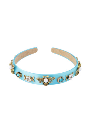 Thin Hairband with Charms - light blue Plastic h5 