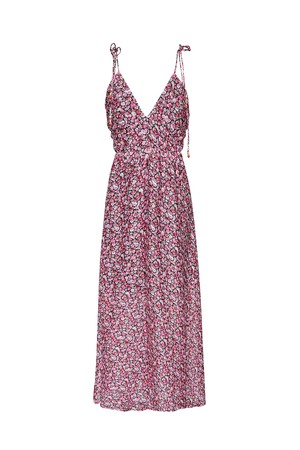 Dress spaghetti straps with print - red h5 