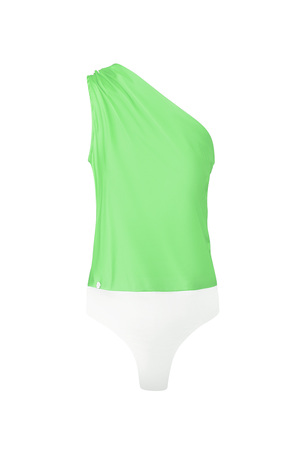 One shoulder body plain - green h5 
