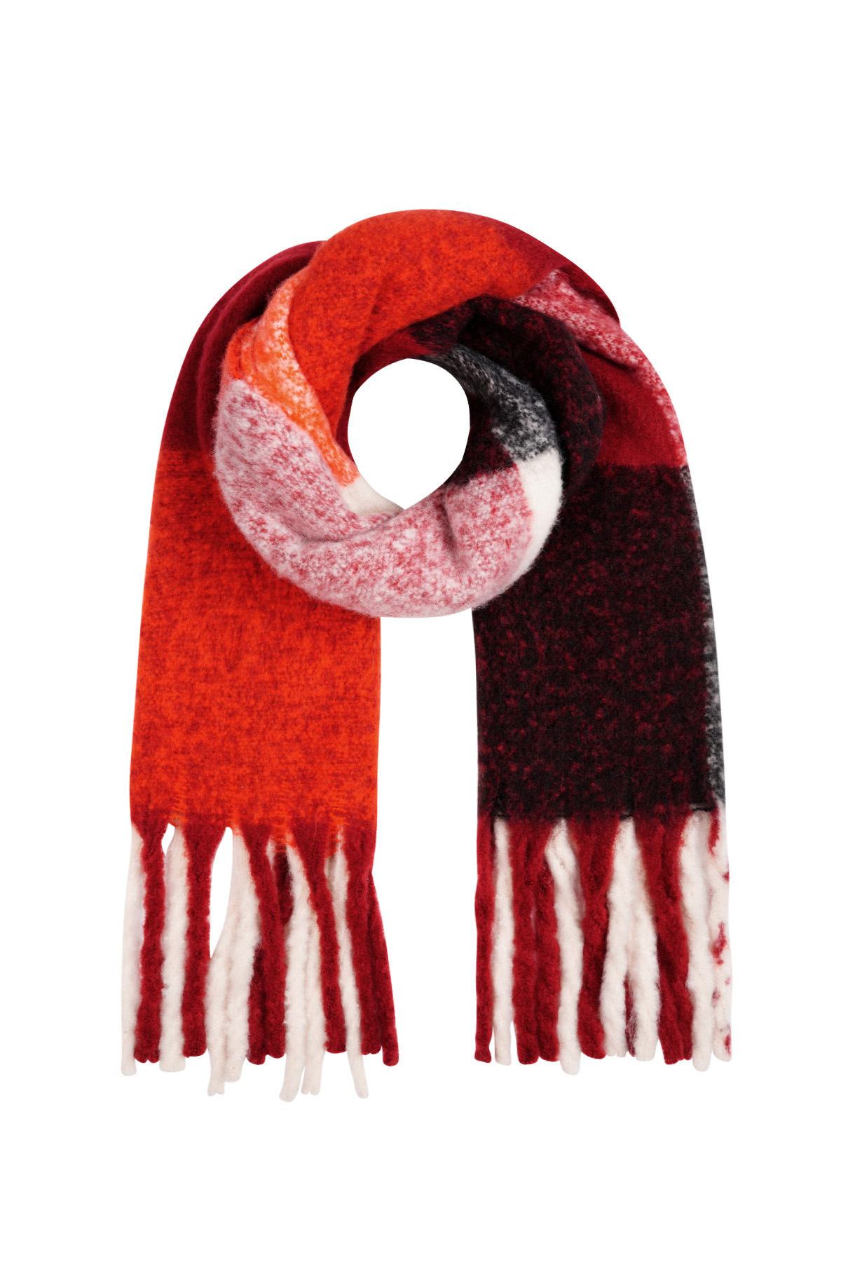 Scarf ombre multi - red 2