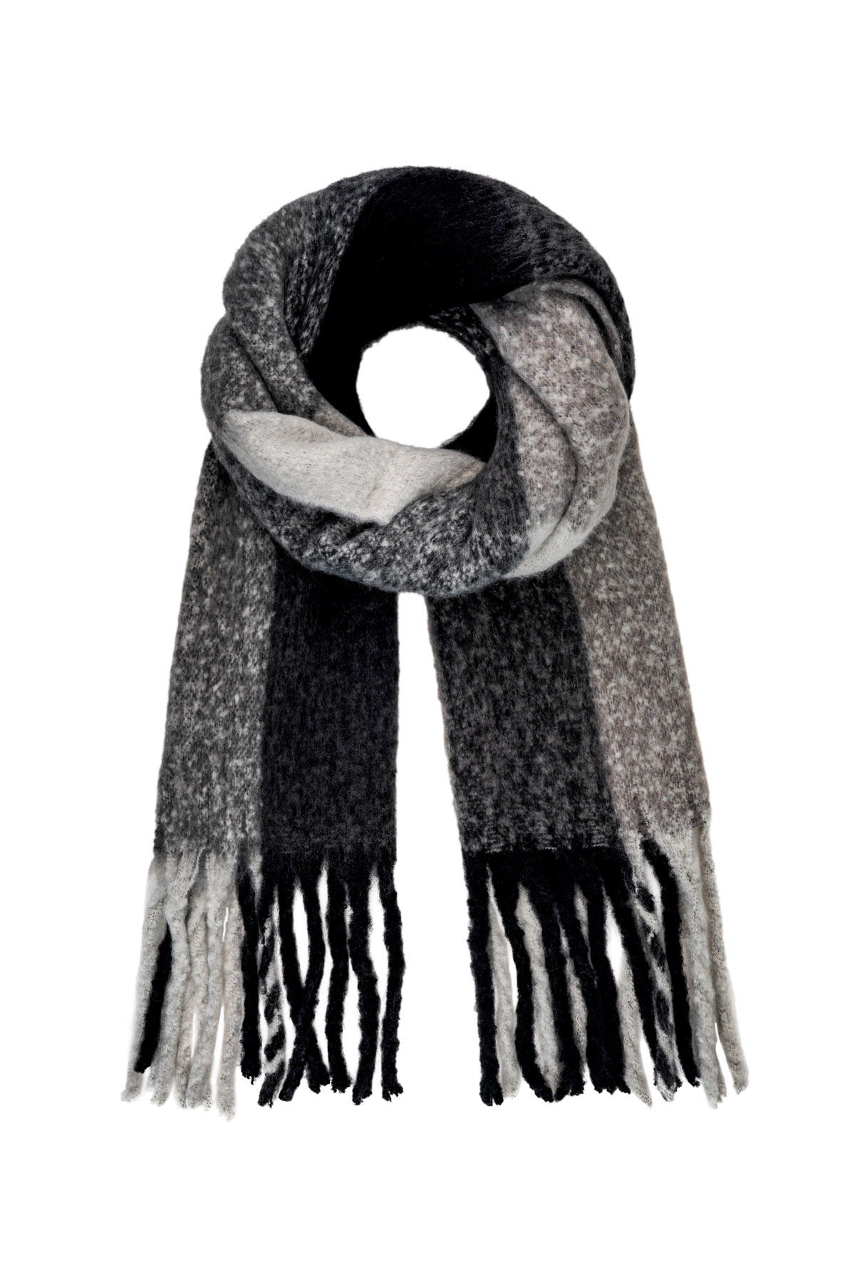 Scarf ombre multi - grey