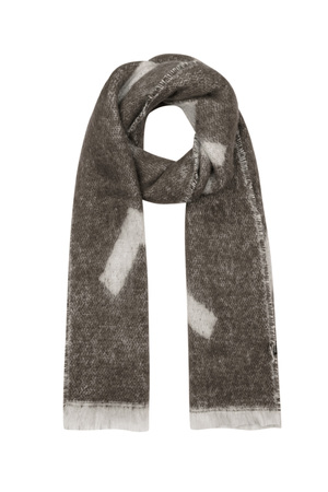 Scarf with subtle print - gray h5 