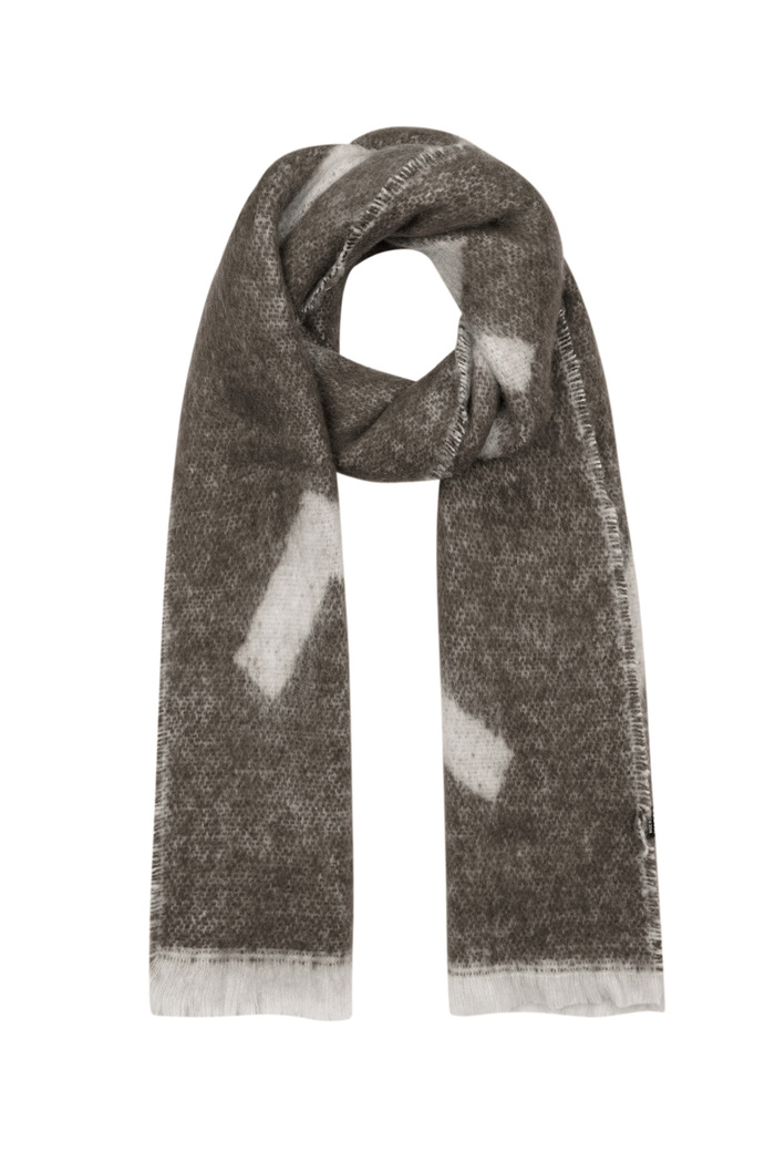 Sjaal met subtiele print - grijs 