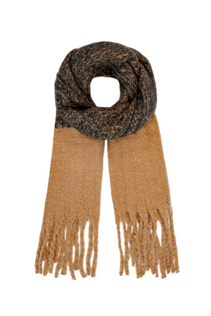 Colorful scarf beige black h5 