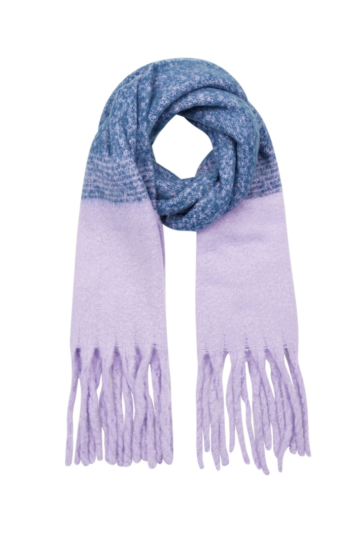 Kleurrijke sjaal paars blauw 