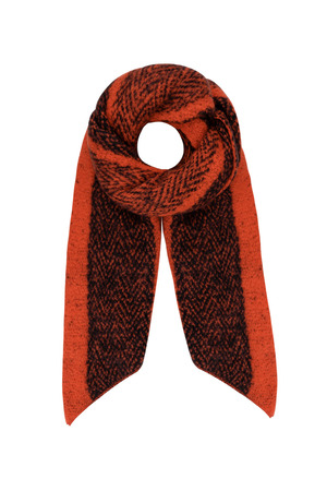 Sjaal zigzag print multi - oranje h5 