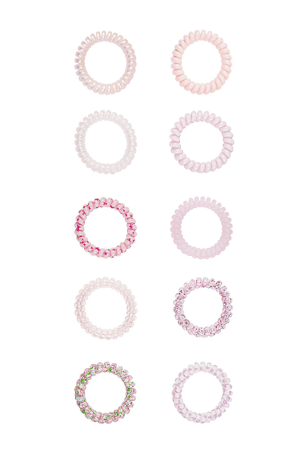 Élastiques/bracelets torsadés - rose