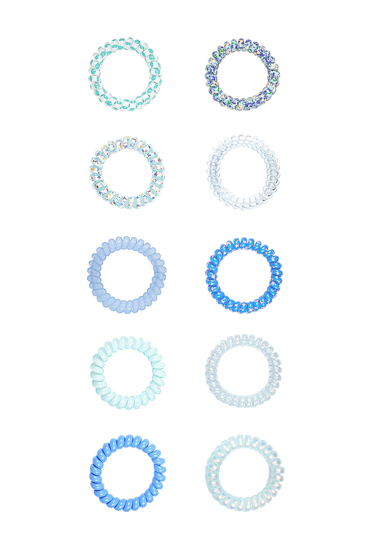 Twist rubber bands/bracelets - blue 2