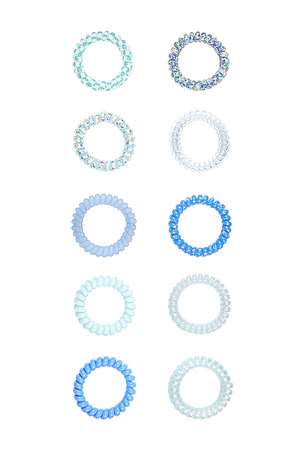 Twist rubber bands/bracelets - blue h5 