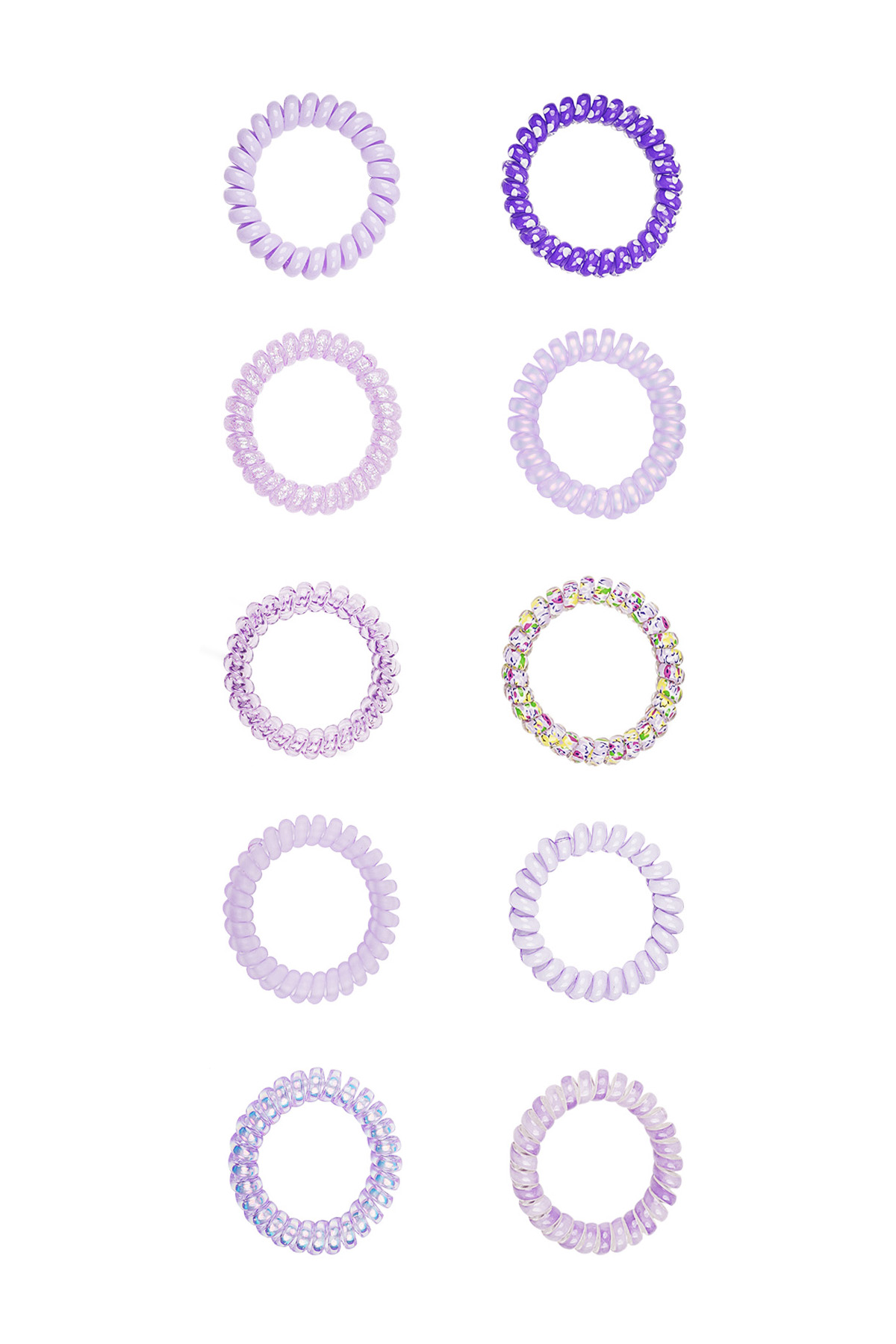Twist rubber bands/bracelets - lilac