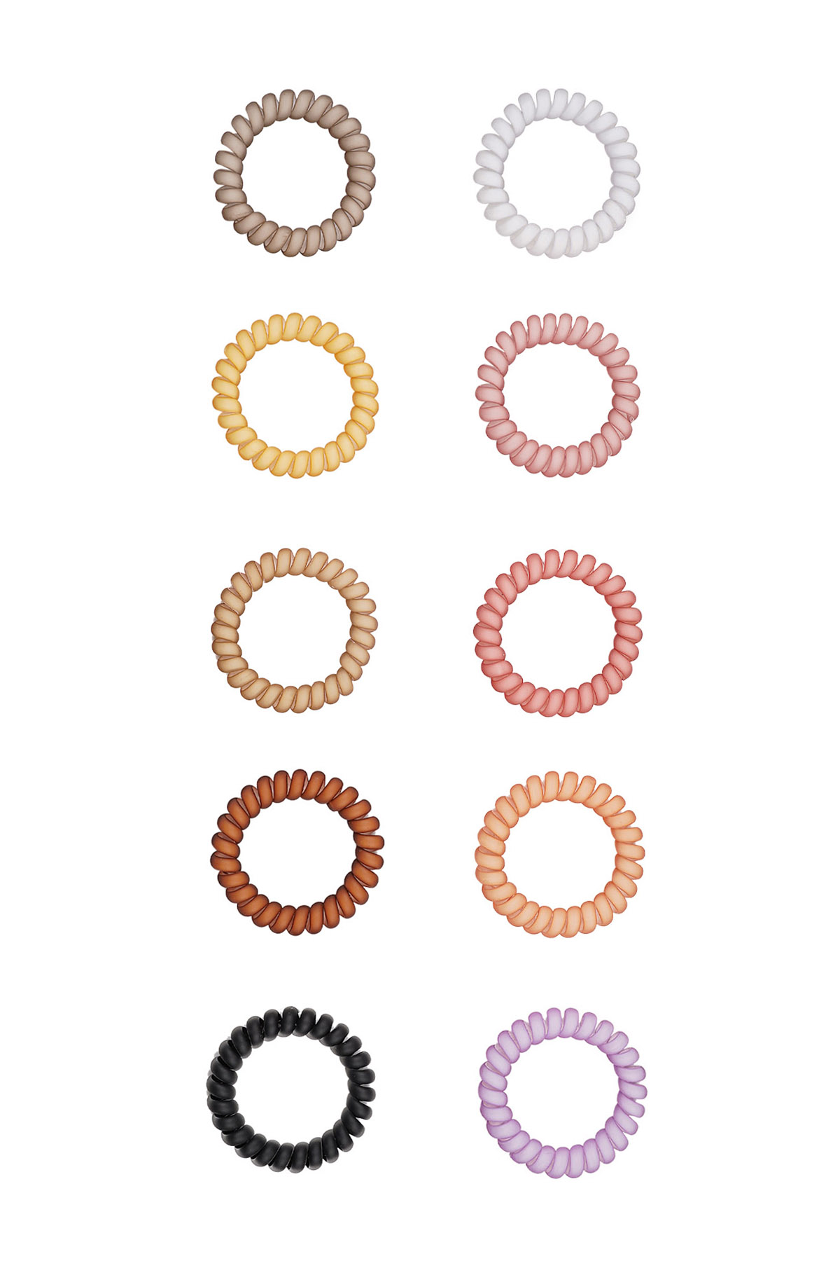 Twist-Gummibänder/Armbänder – ruhige Farben