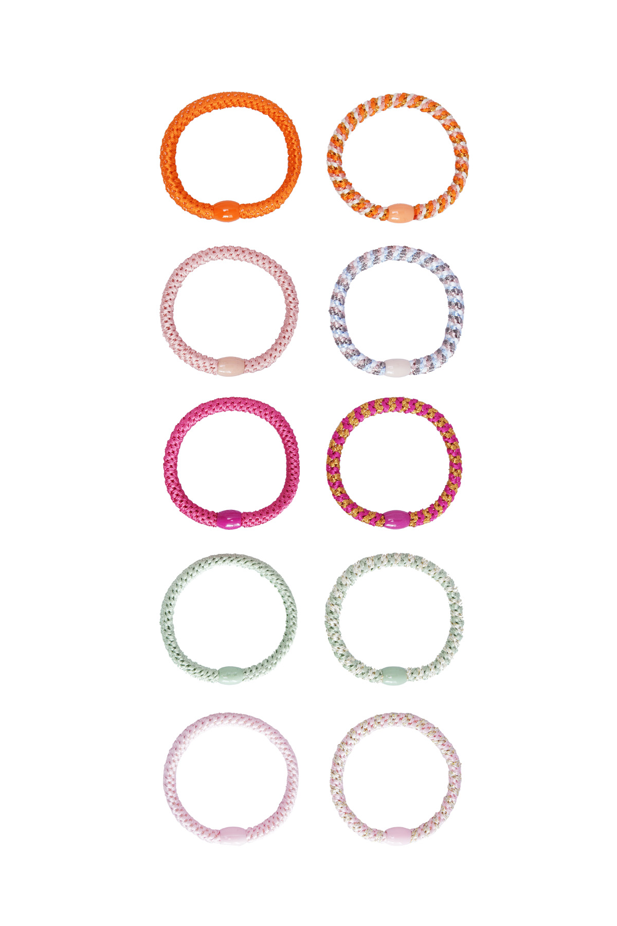 Set elastici per capelli/braccialetto colori estivi - poliestere h5 