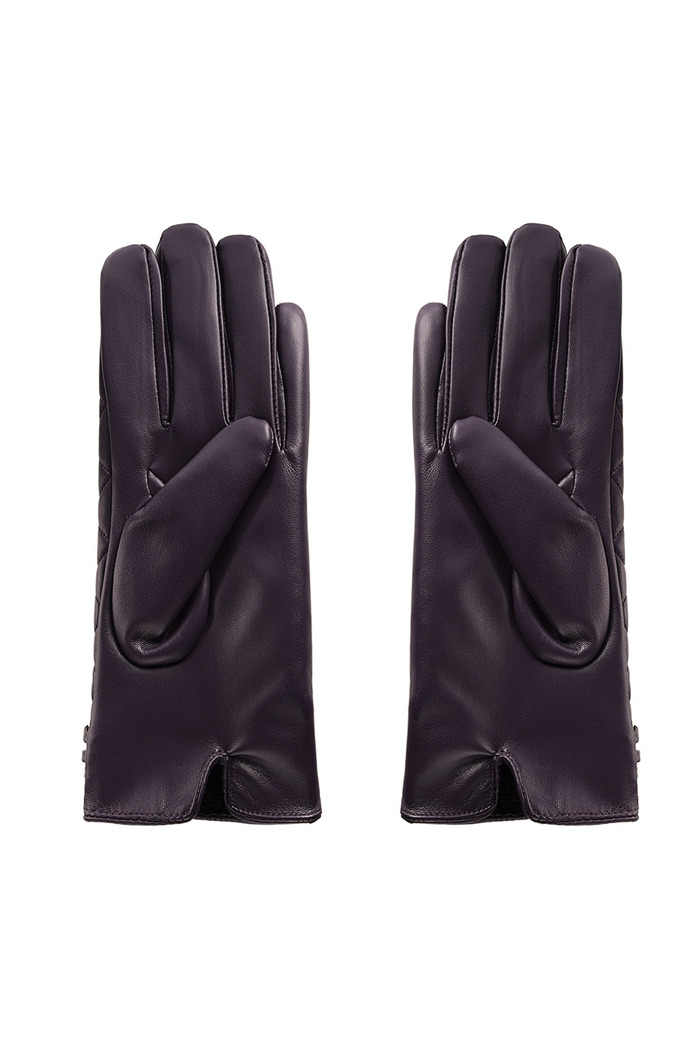 Gloves checked with chain - purple Picture5