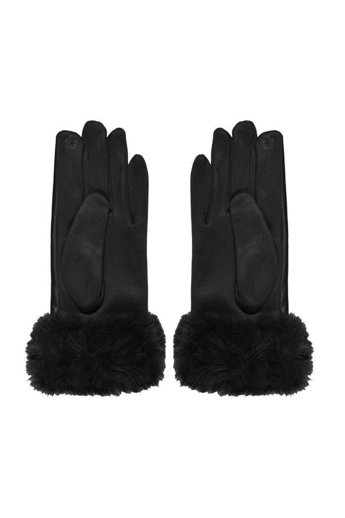 Handschuhe flauschig - schwarz Bild3