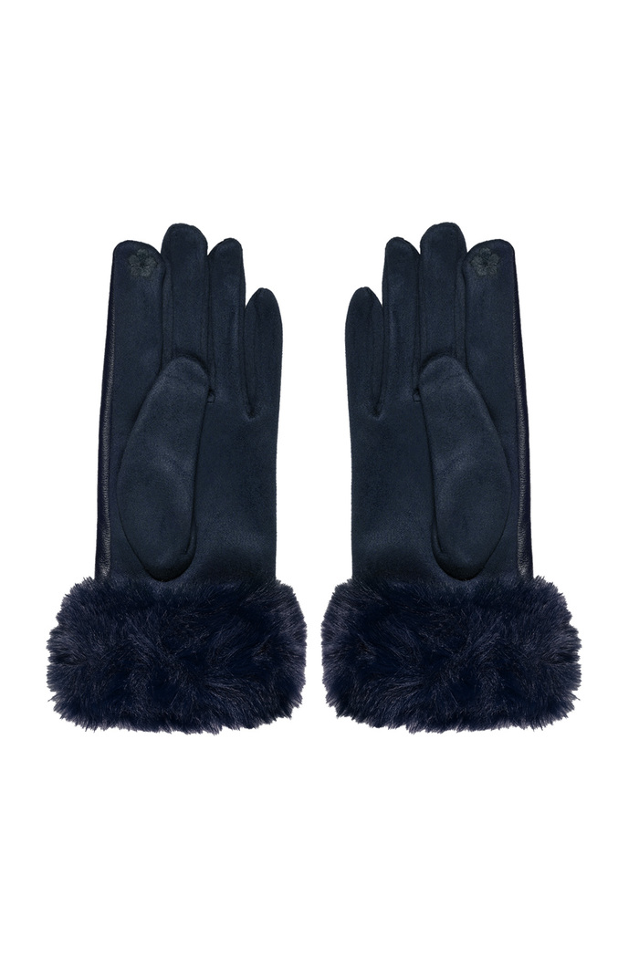 Gloves fluff - navy blue Picture3