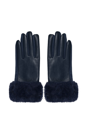 Gloves fluff - navy blue h5 