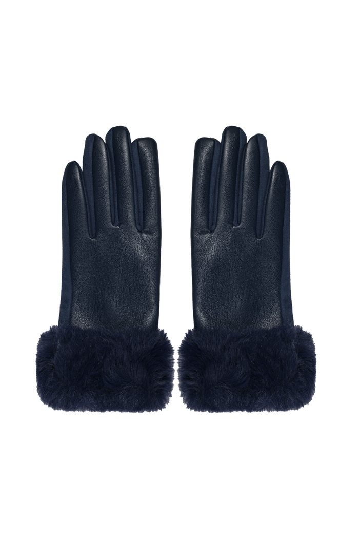 Gloves fluff - navy blue 