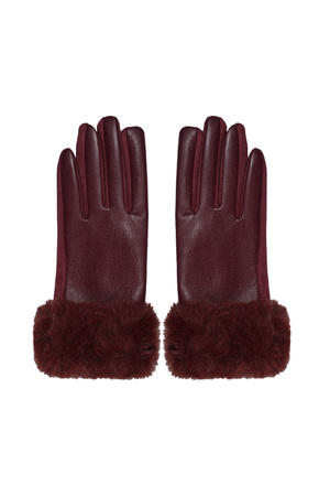 Handschuhe flauschig - rot h5 