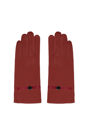Handschoenen riempje - rood h5 