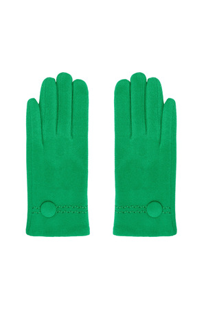 Handschuhe mit Knopf - grün h5 