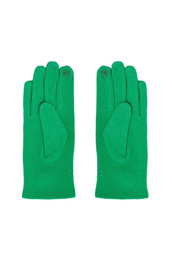 Handschuhe mit Knopf - grün Bild2