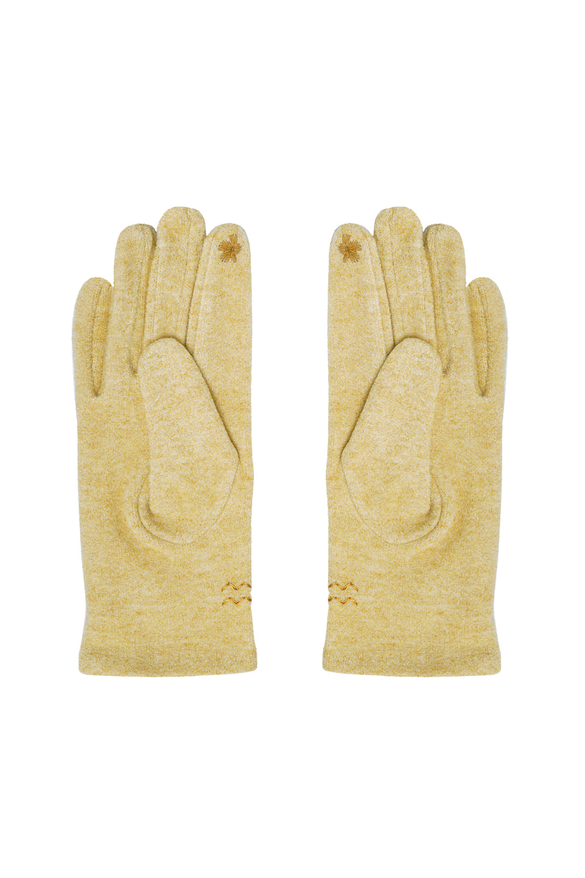 Gloves with button - mustard h5 Picture2