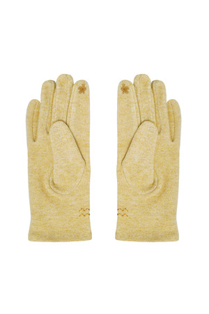 Gloves with button - mustard h5 Picture2