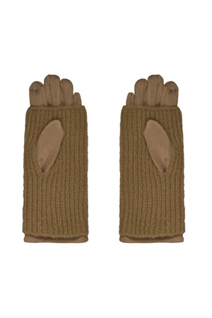 Handschoenen dubbele laag - beige h5 Afbeelding2
