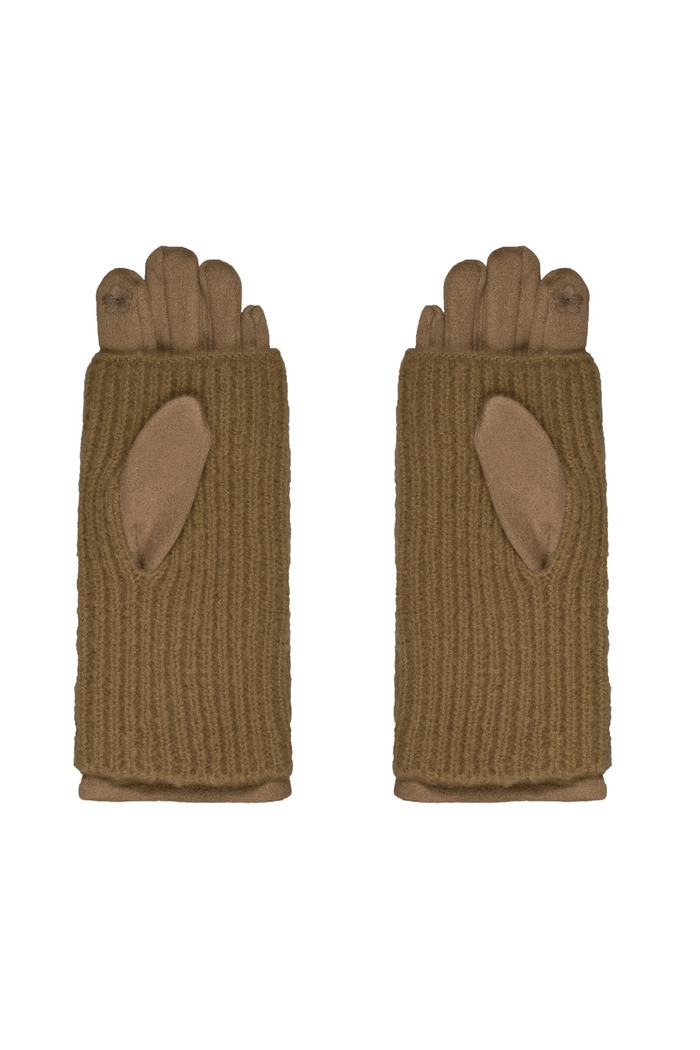 Handschoenen dubbele laag - beige Afbeelding2