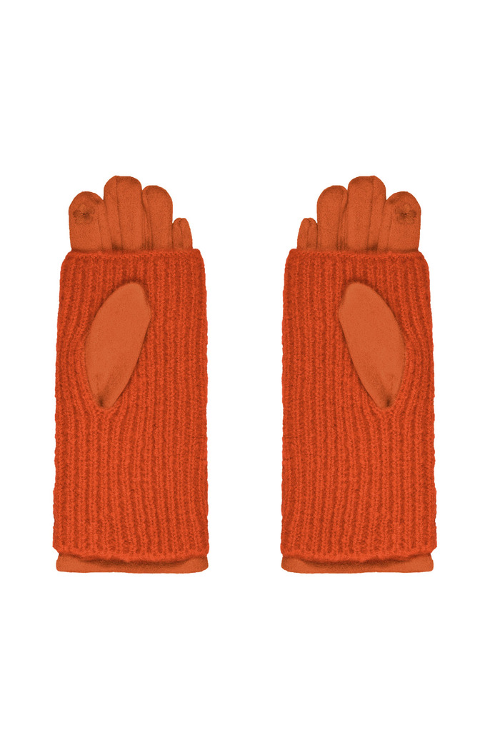 Handschoenen dubbele laag - oranje Afbeelding2