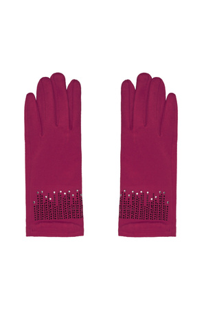 Gloves stones - fuchsia h5 