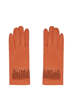 Handschoenen steentjes - oranje h5 
