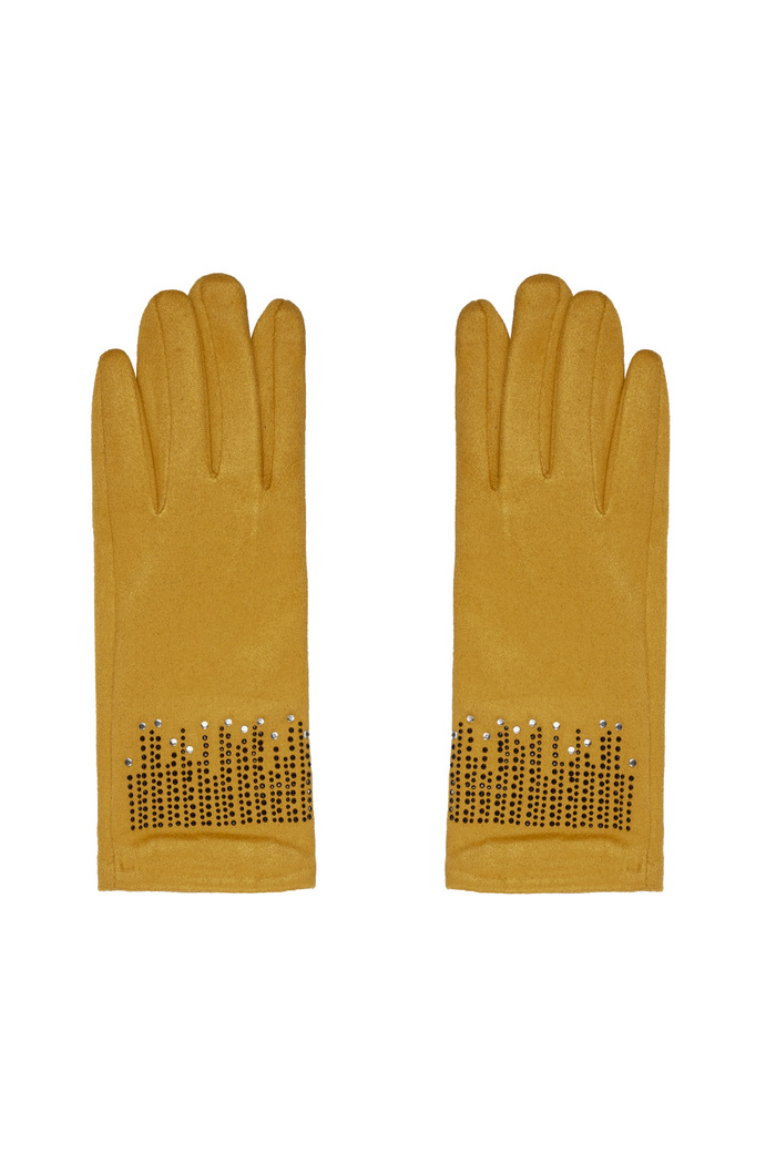 Handschoenen steentjes - geel 