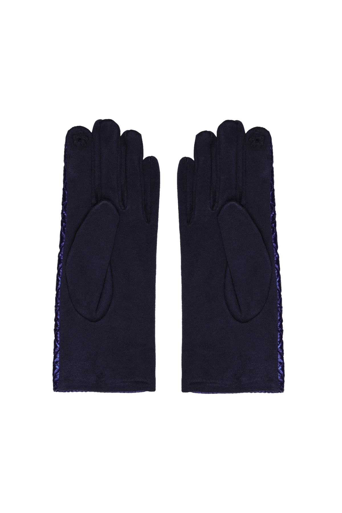Gloves with stitched pattern - blue Picture3
