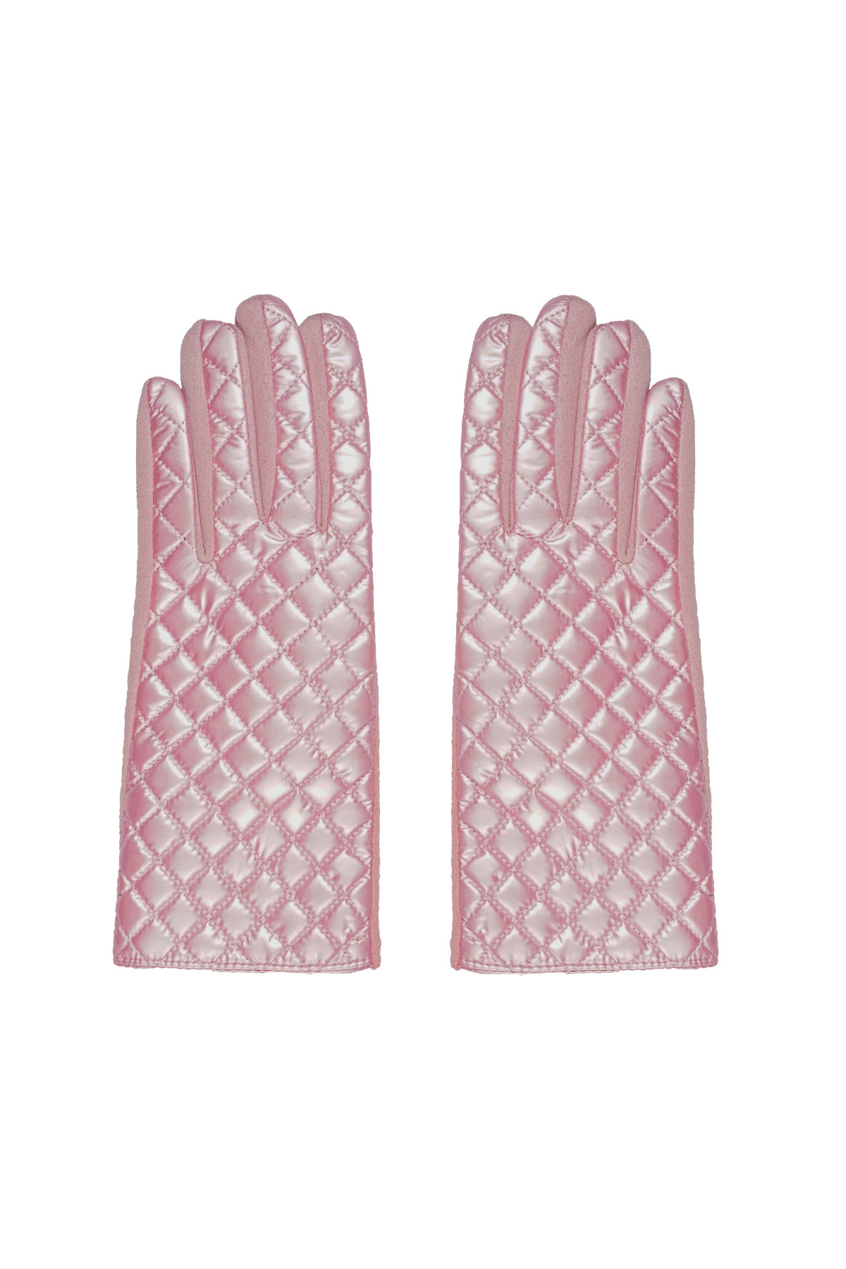 Gloves with stitched pattern - pink 2