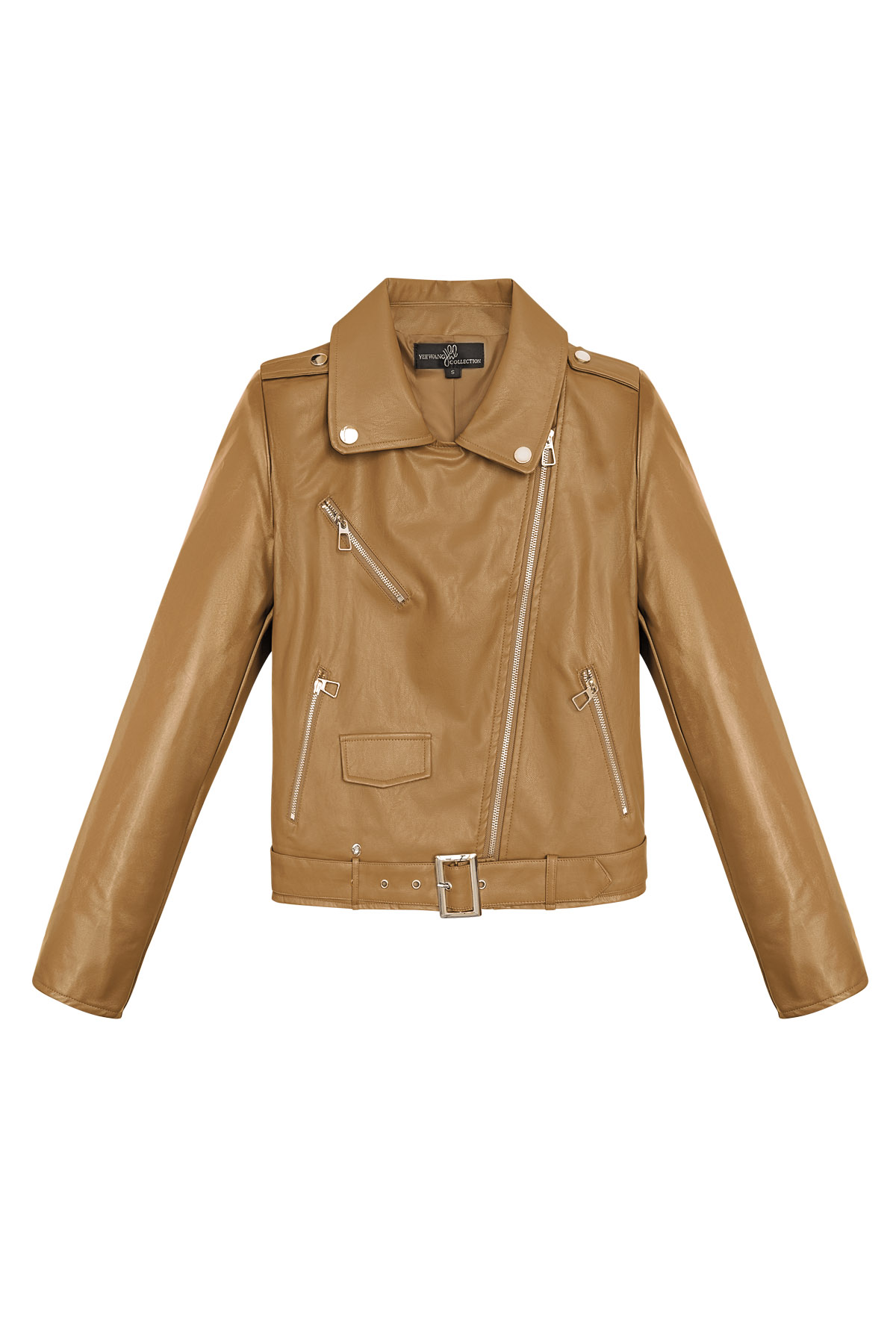 PU leather jacket - camel