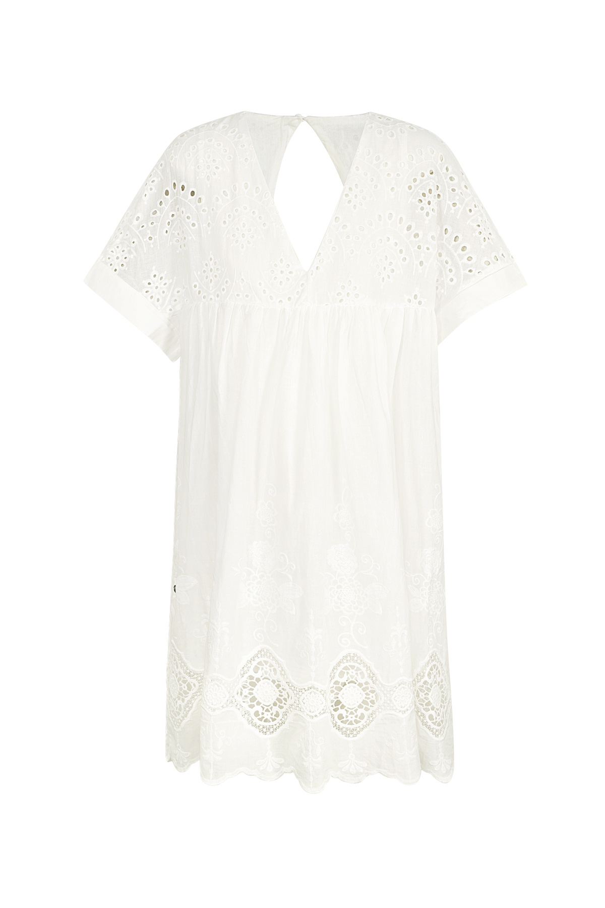 Korte jurk met open rug - wit h5 