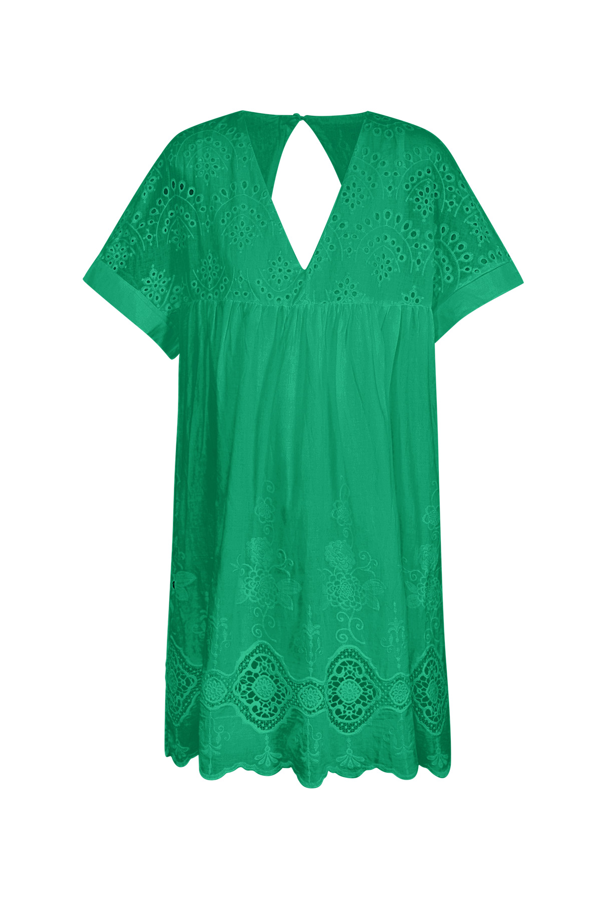 Kurzes Kleid mit offenem Rücken – grün