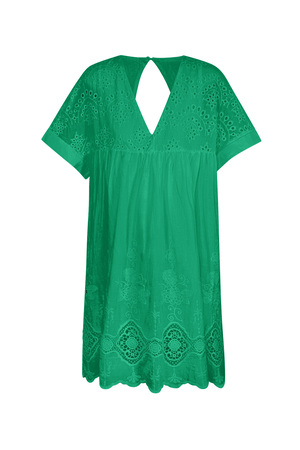 Short dress with open back - green h5 