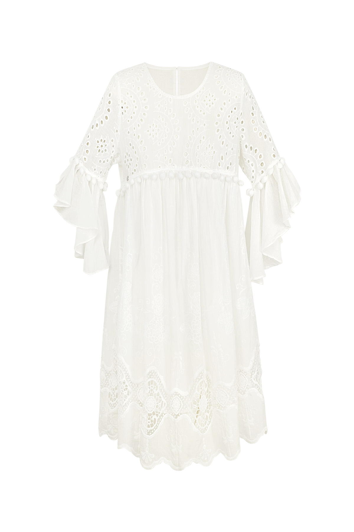 Dress embroidered details white 2