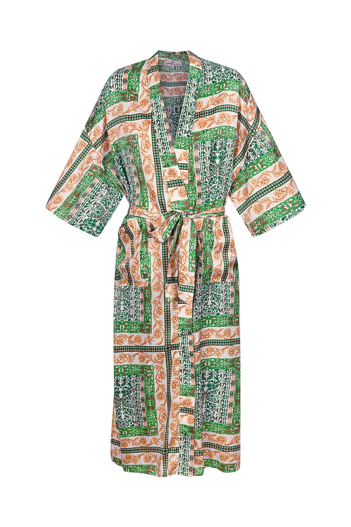 Kimono estampado ocupado - verde