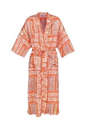 Kimono busy print - orange h5 