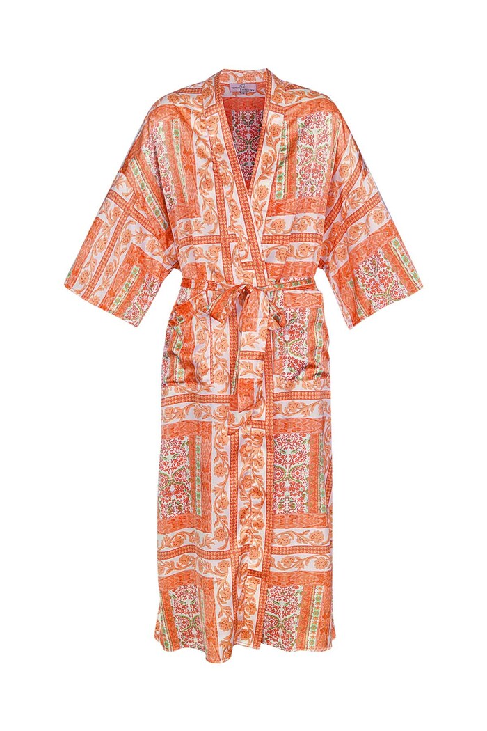 Kimono imprimé occupé - orange 