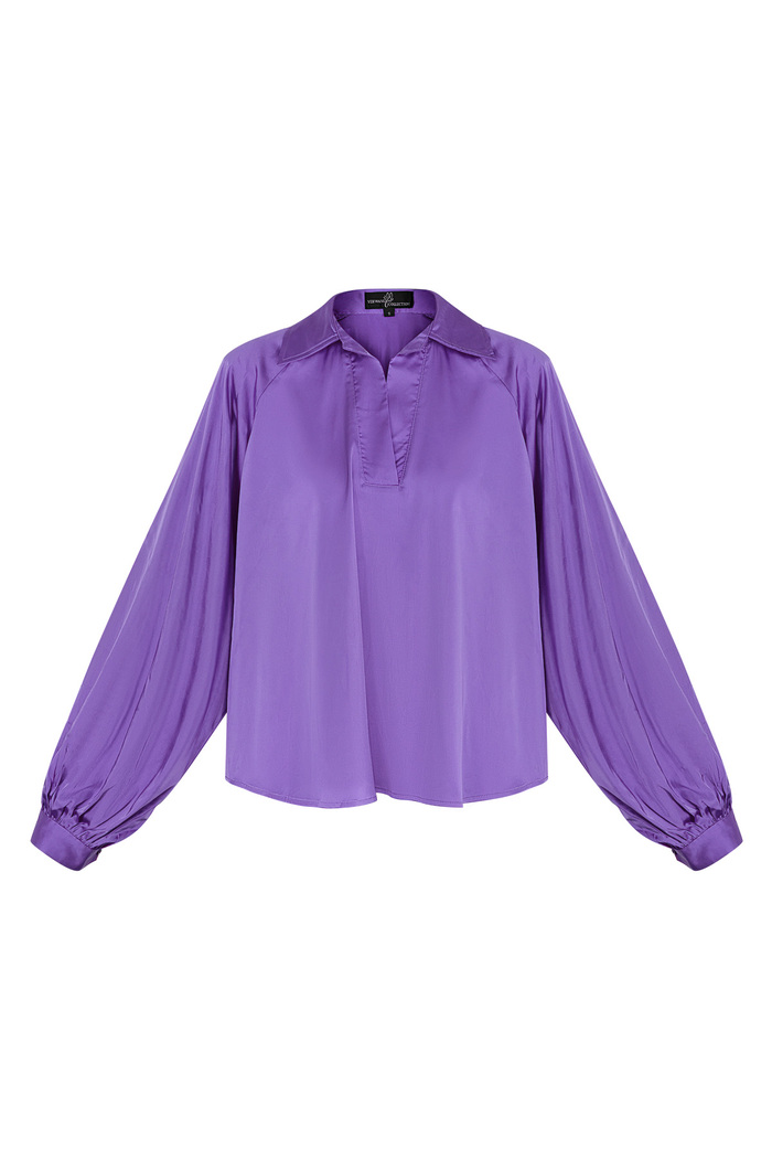 Blusa manga abullonada violeta 