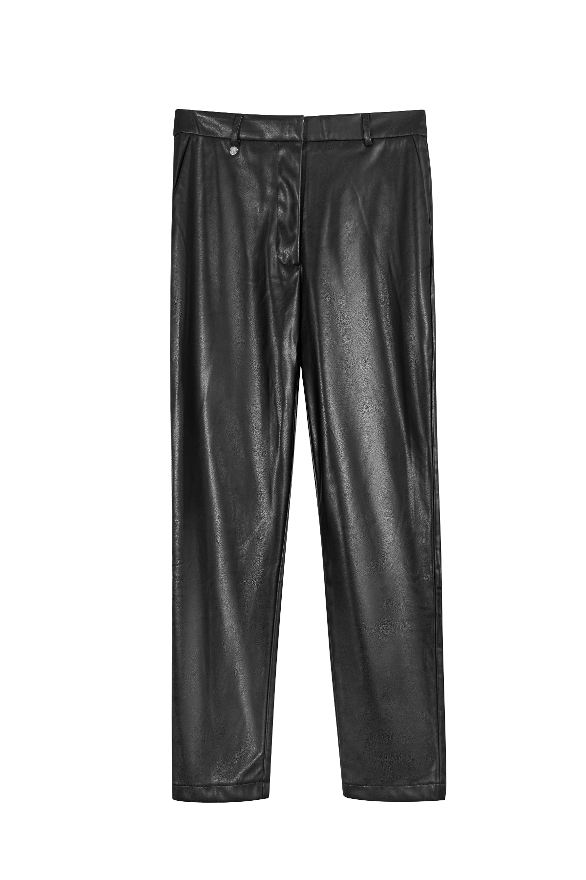 Pantalon en cuir PU - noir