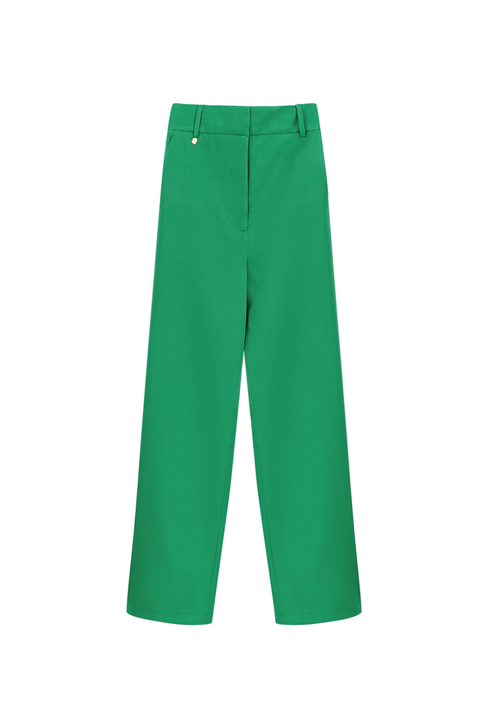 Pantalon met plooi - groen 
