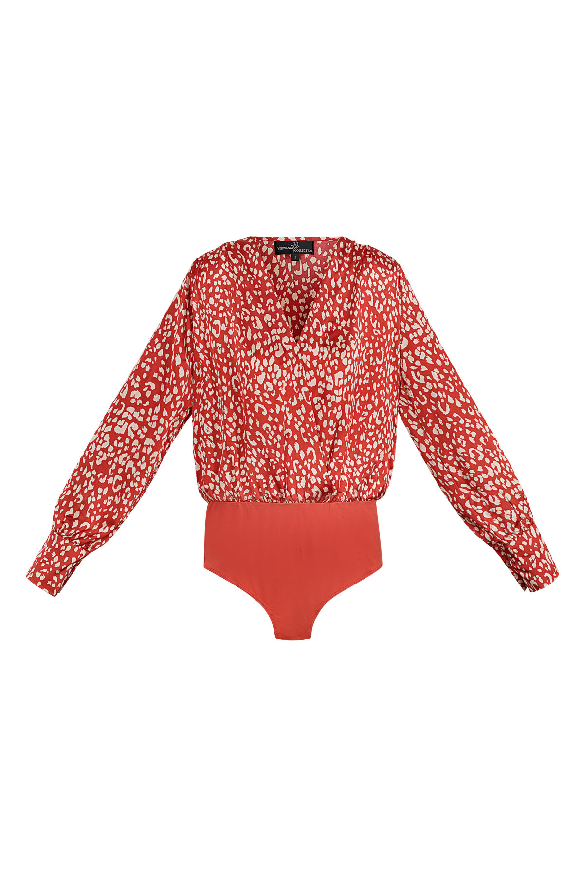Body mit Panthermuster in Rot