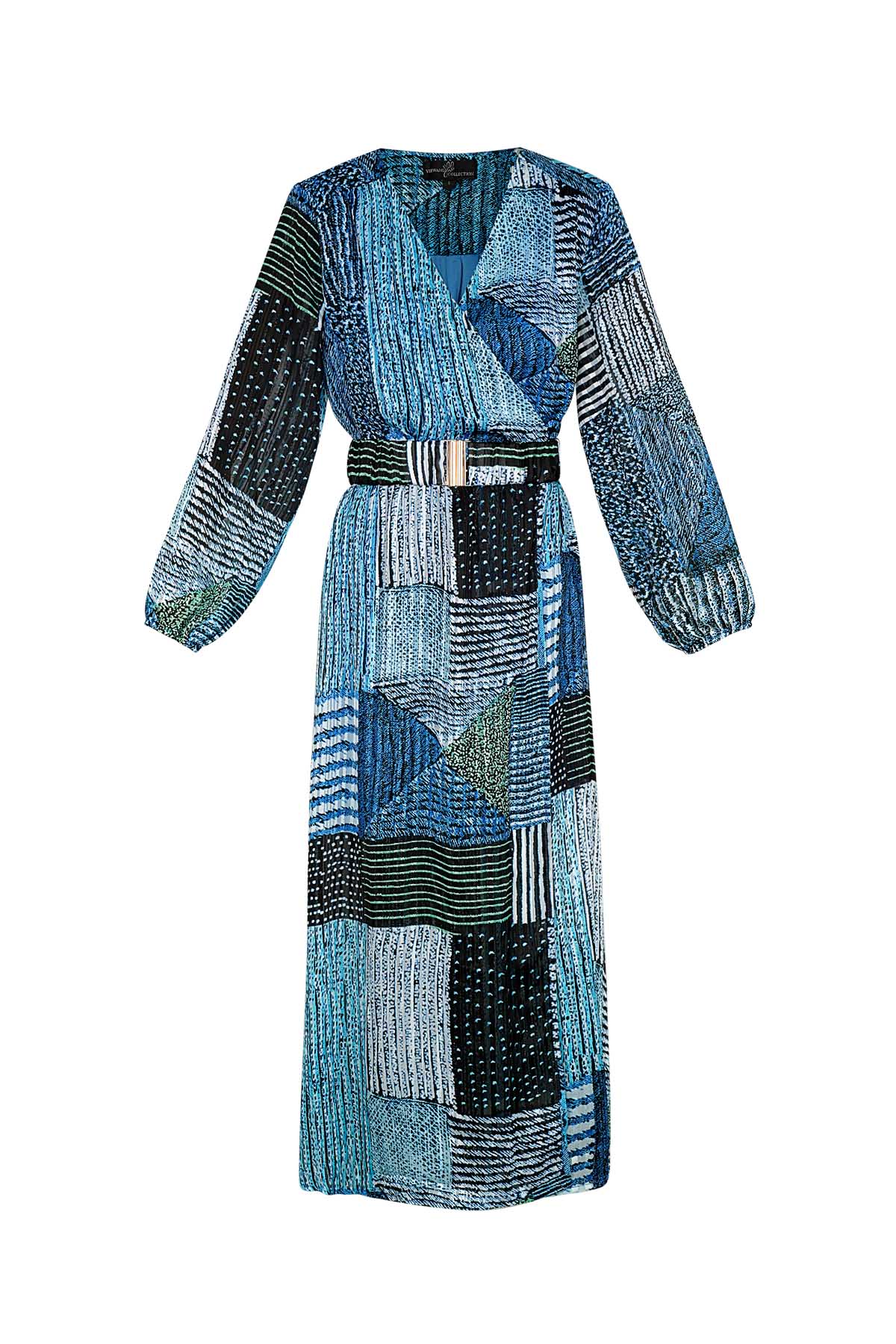 Maxi robe over the top imprimé bleu h5 