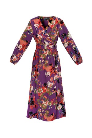 Maxi dress print purple h5 